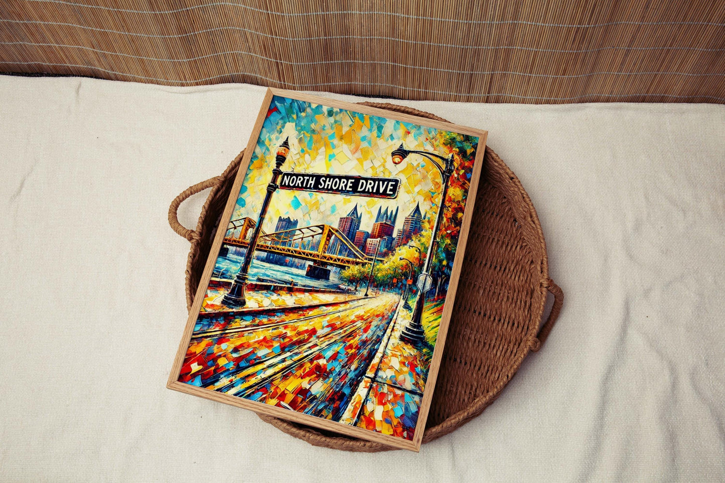 North Shore Drive Wall Art - Pittsburgh Travel Print, PA Art Poster, Housewarming & Gift Decor, North Shore Drive Print