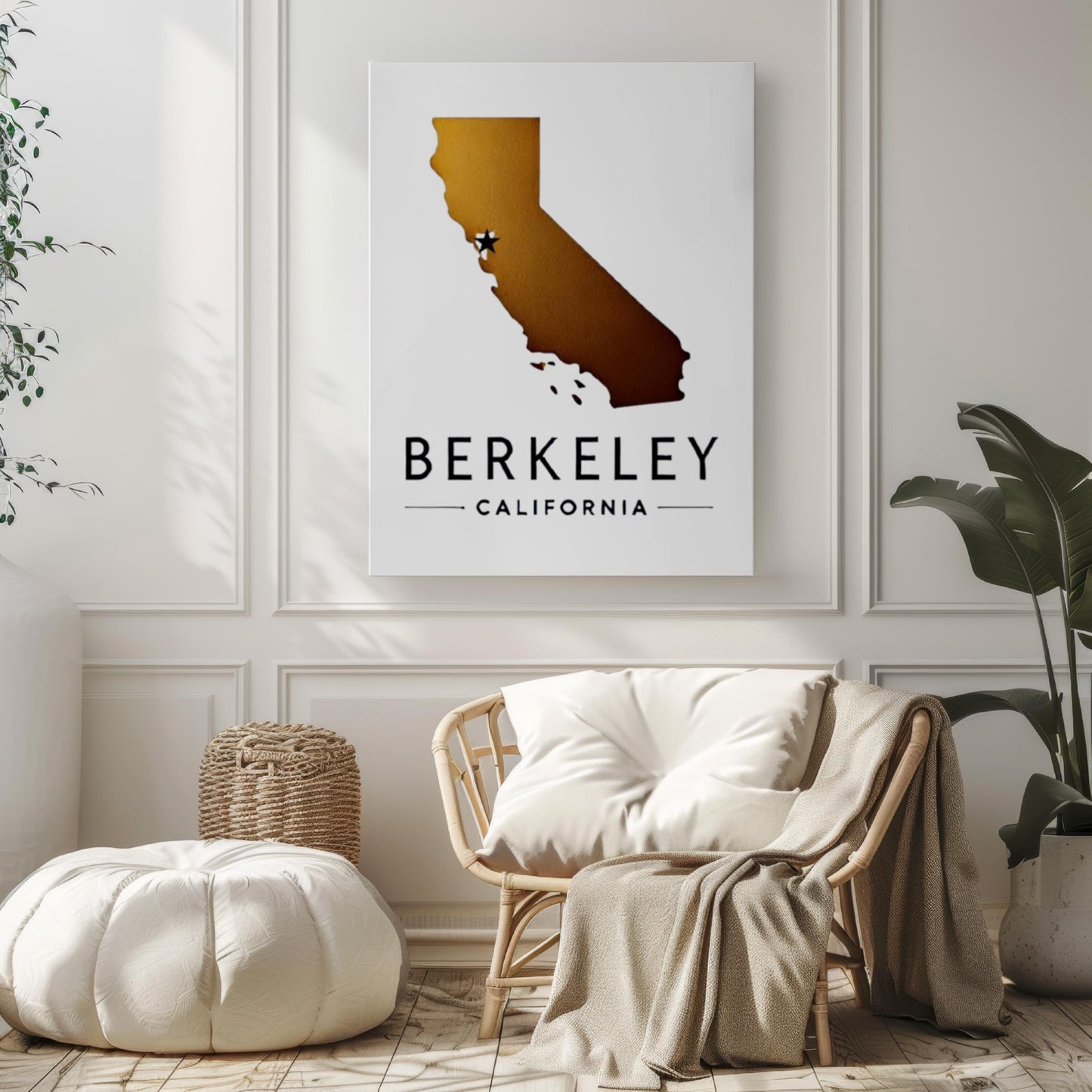 Berkeley Wall Art Print - California Travel Decor, College Gift & Housewarming Poster, Cali Home Decoration