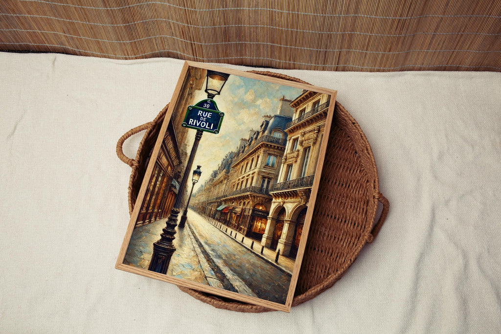 Rue de Rivoli Wall Art Paris Print France Art, Cityscape Travel Poster, French Street Sign Gift, Home Decor, Unframed or Framed
