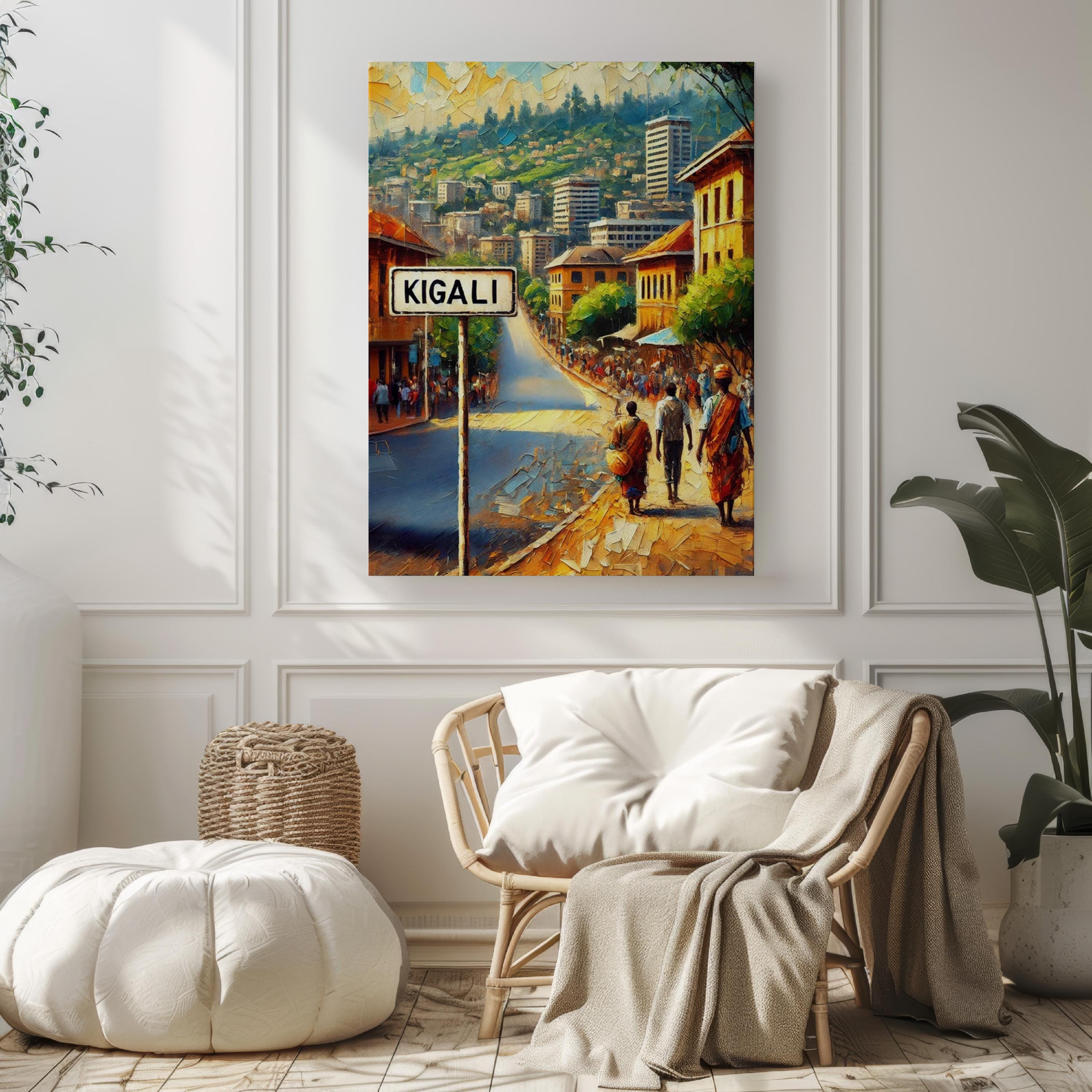 Rwanda Wall Art Kigali Print Travel Poster African Souvenir Housewarming Gift Rwanda Travel Decor