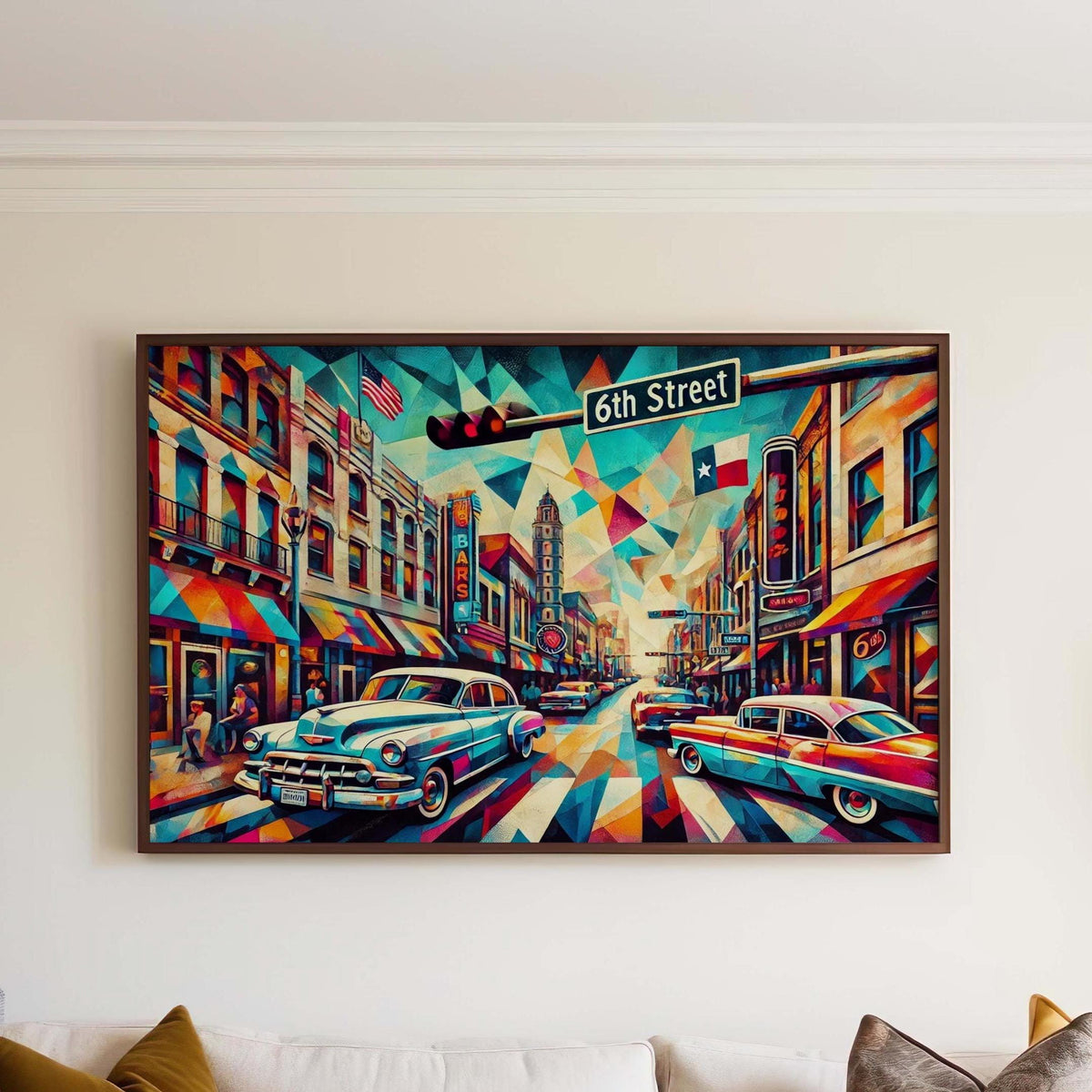 6th Street Print - Austin, Texas, USA