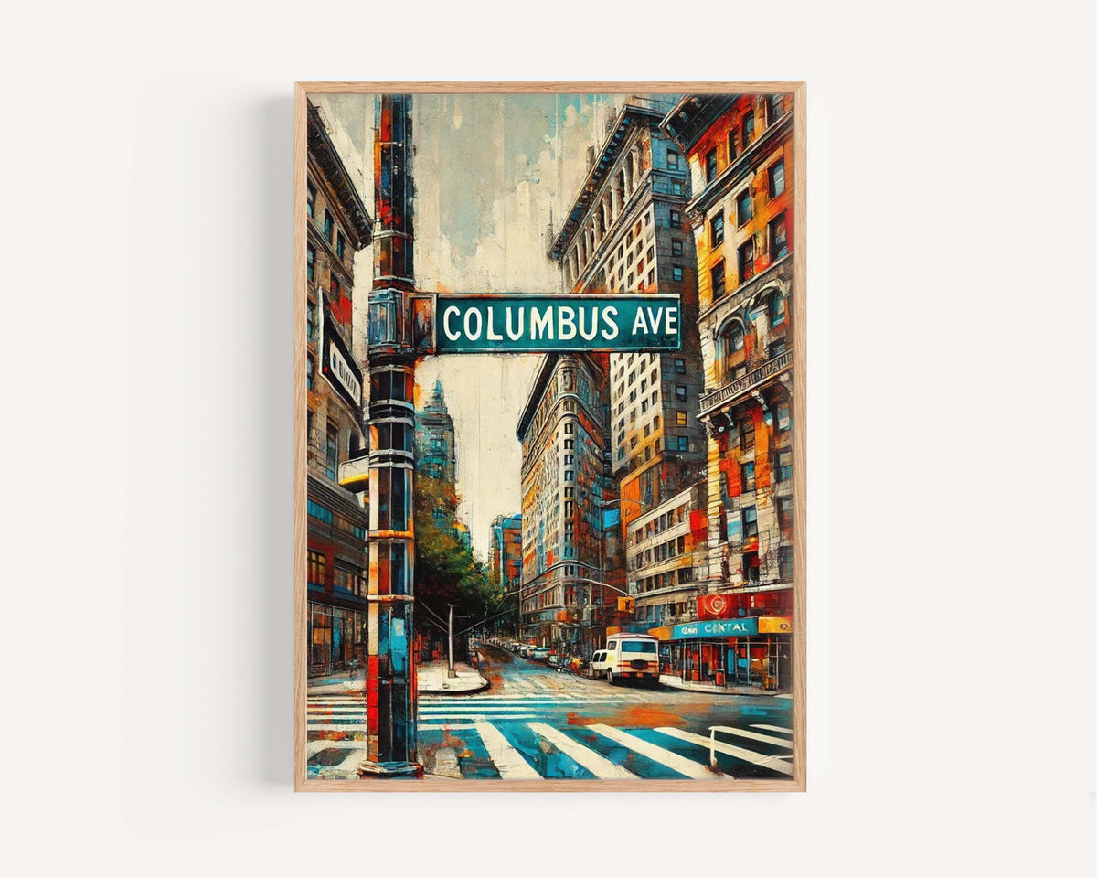 Columbus Avenue Print - Manhattan, New York, USA