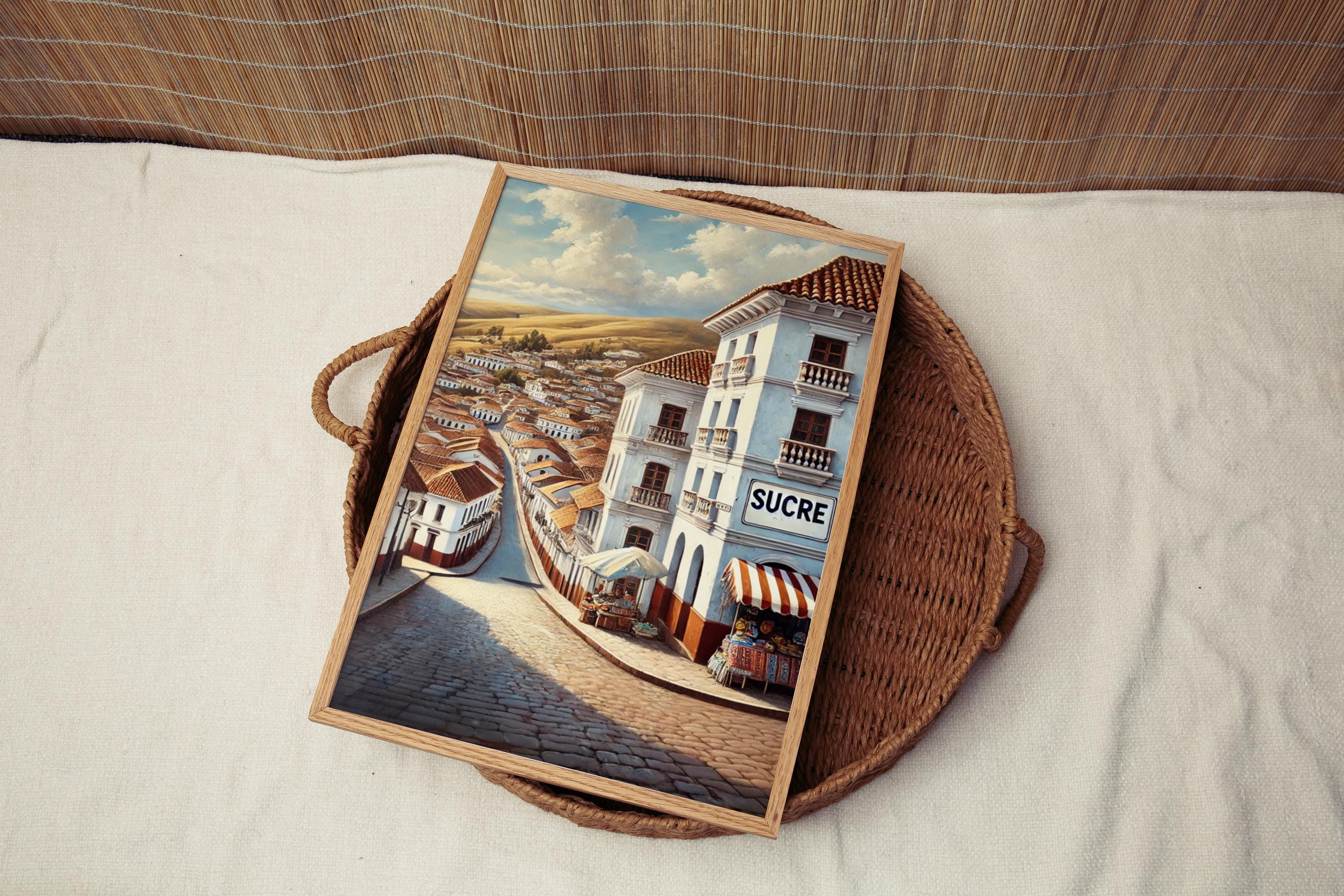 Art Sucre Wall Art Print - Bolivia Travel Poster, South American Decor, Perfect Bolivia Gift & Housewarming Present