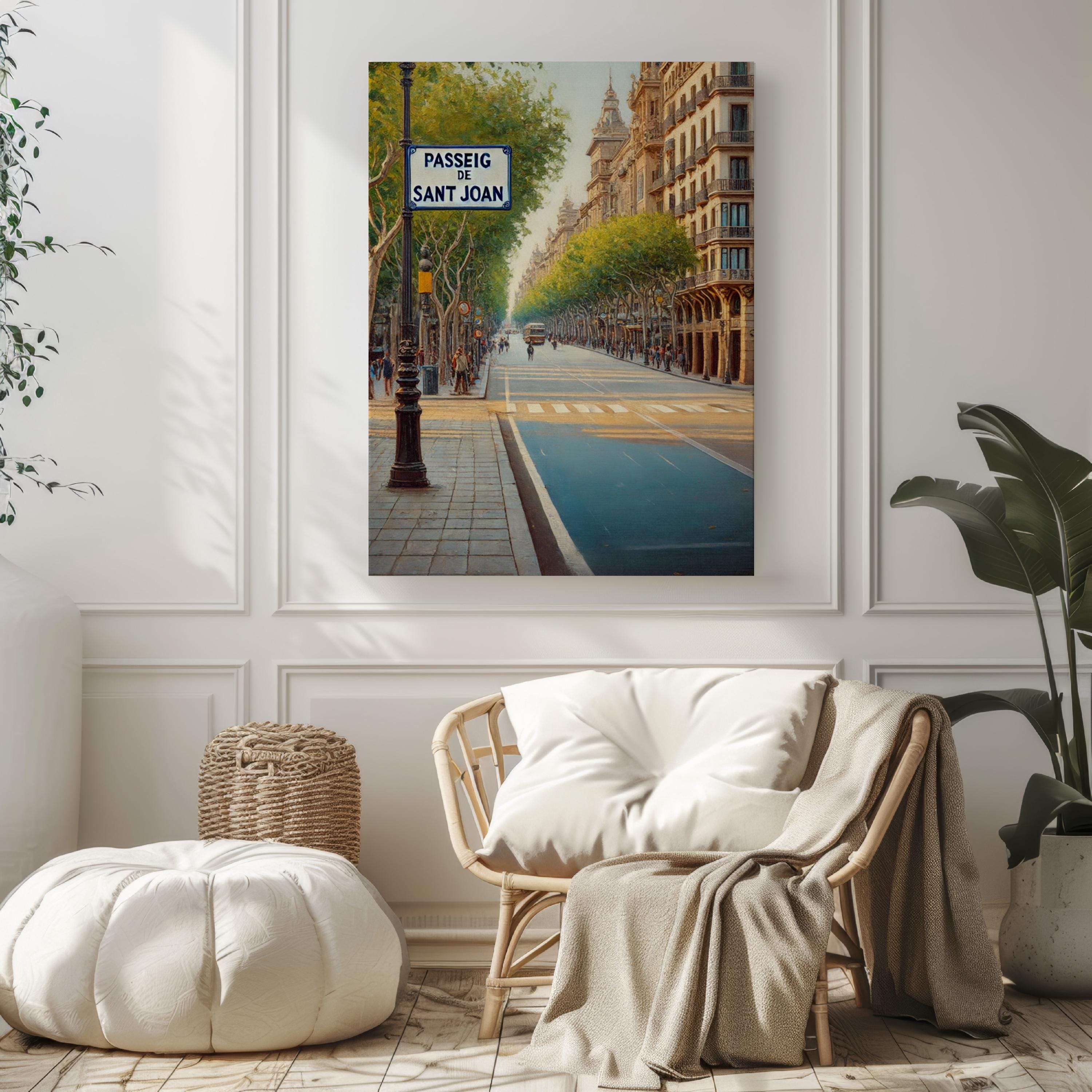 Passeig De Sant Joan Wall Art Decor - Barcelona, Spain