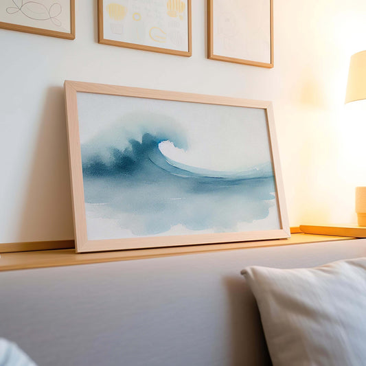 Nature Gift Wave Wall Art Ocean Print Beach Decor New Home Housewarming Family Nature Art