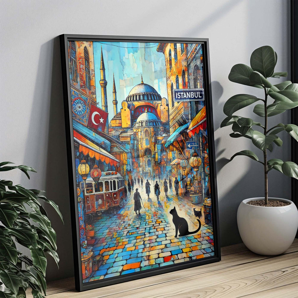 Istanbul Cityscape Print Vintage - Istanbul, Turkey
