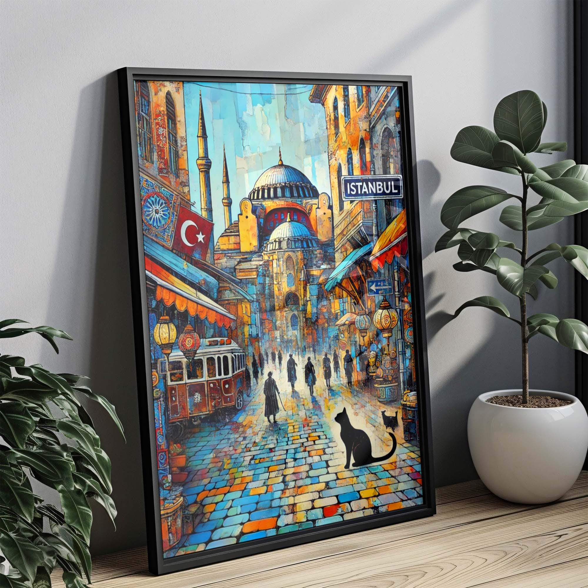 Istanbul Cityscape Print Vintage - Istanbul, Turkey