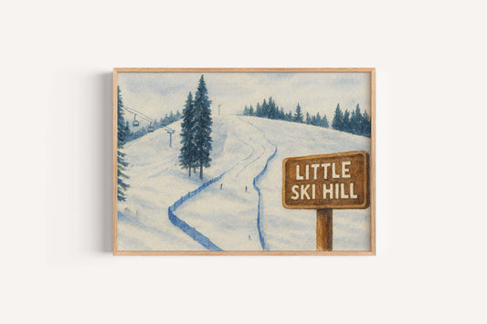 Little Ski Hill Mountain Art Print | McCall Idaho Winter Scene