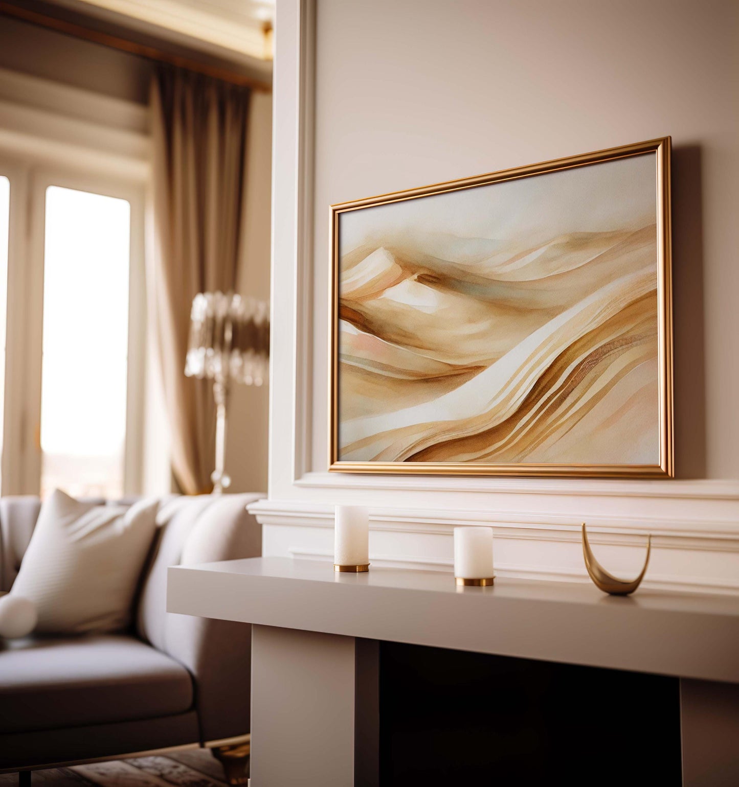 Nature Gift Dunes Wall Art Print - Desert Sand Home Decor, New Housewarming & Family Nature Art Piece