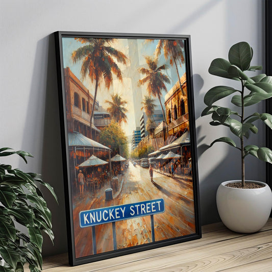 Knuckey Street Wall Art, Darwin Australia Print, Tropical Cityscape, Waterfront Culture, Travel Souvenir, Housewarming Gift, Fine Art Poster