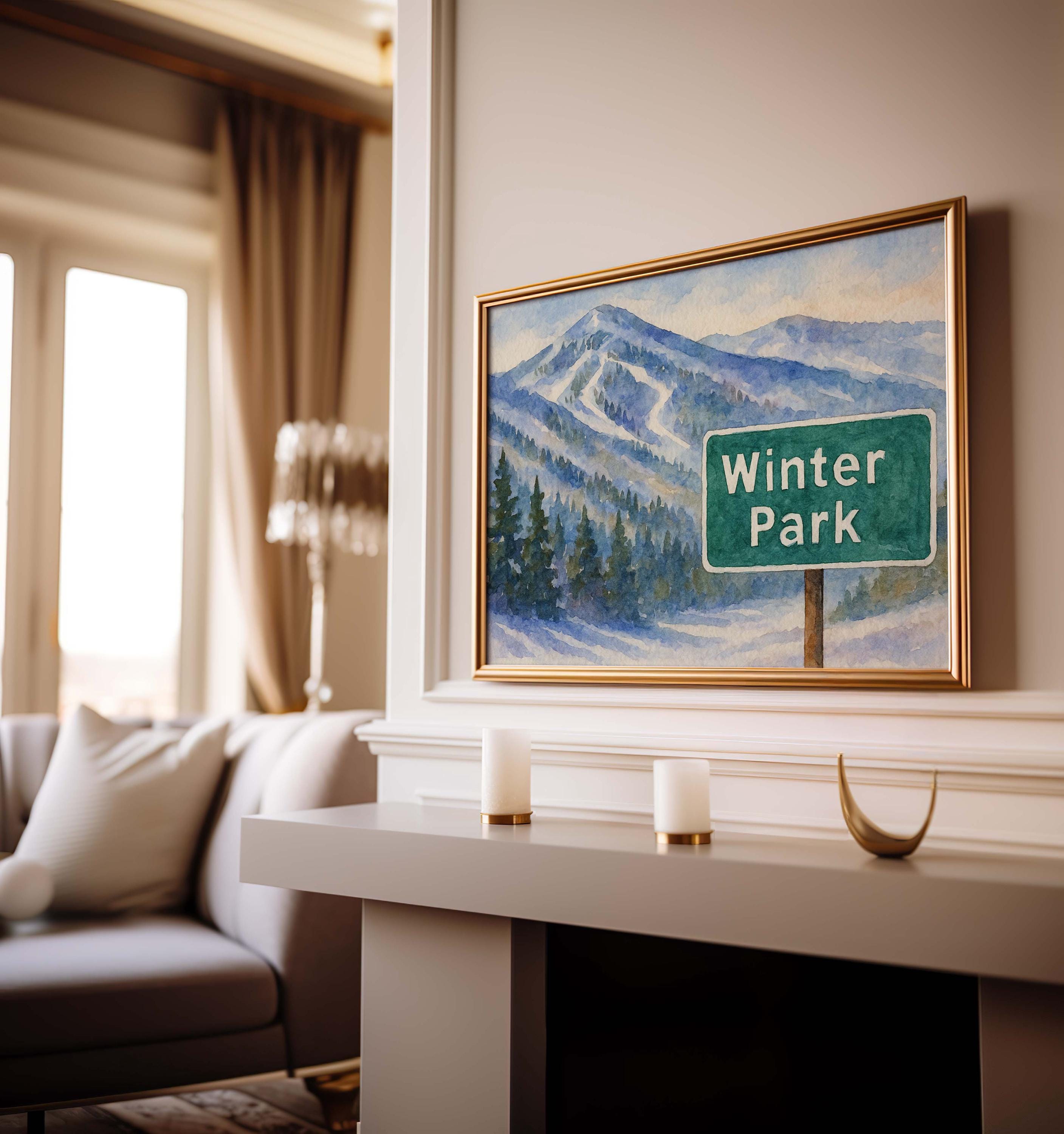 Winter Park Colorado Ski Resort Print | Rockies Mountain Art