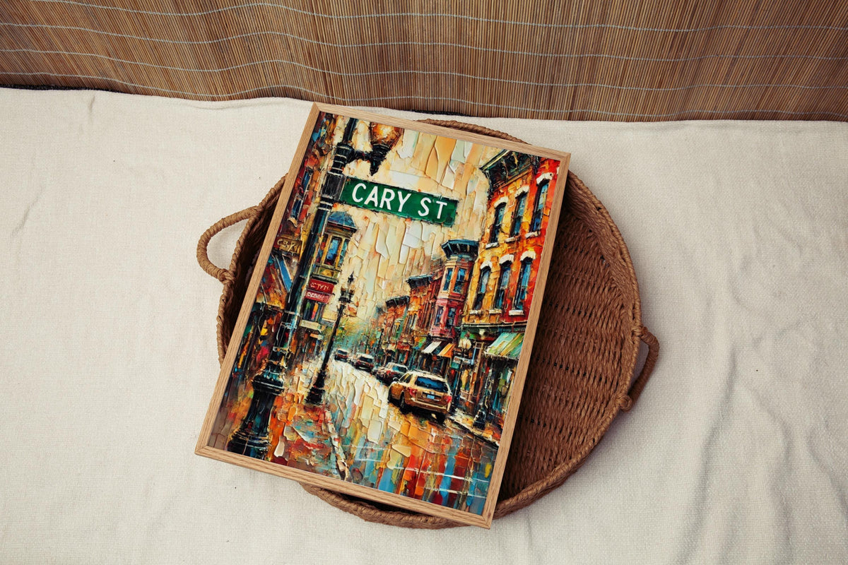 Cary Street Vintage Print - Richmond, Virginia, USA