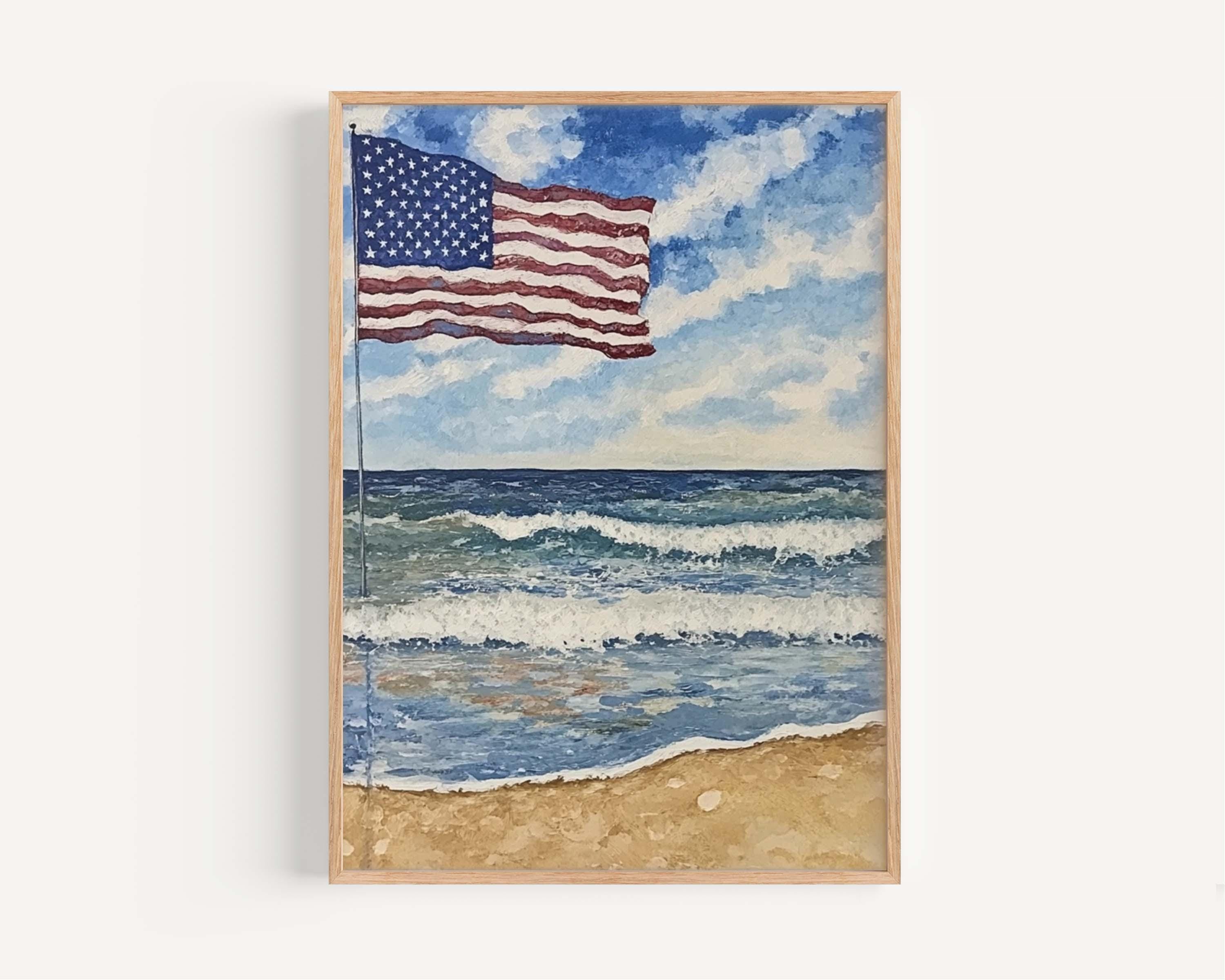 Beach Wall Art Patriotic - United States