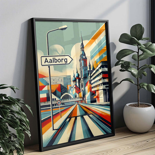 Aalborg Art Print Denmark City Wall Art Travel Poster Housewarming Gift Scandinavian European Decor