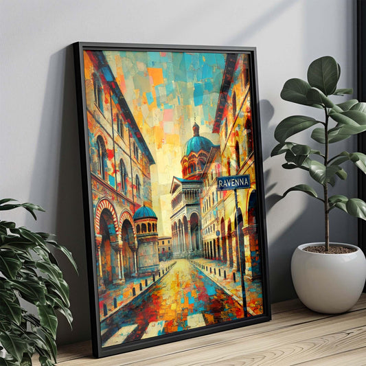 Ravenna Art Print – Italian Travel Poster Wall Art, Ravenna Italy Gift, European Artwork, Housewarming Decor, Vintage Style Italy Map Poster