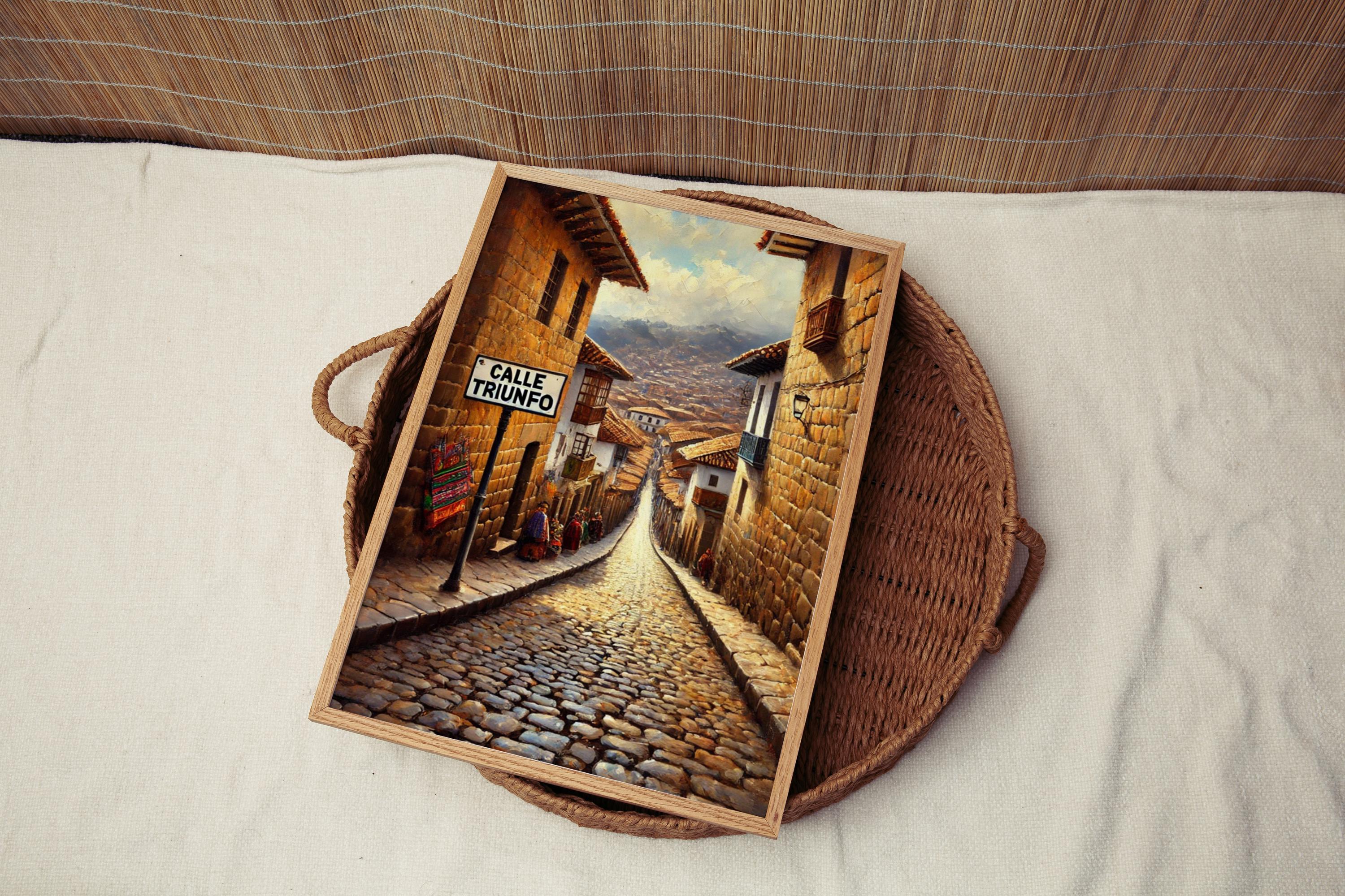 Calle Triunfo Vintage Print - Cusco, Peru