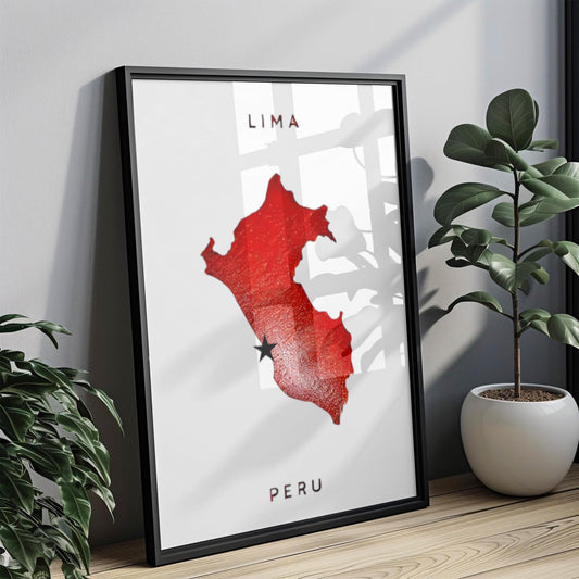 Peru Lima Wall Art Print, Travel Home Decor, Peru Gift, College Dorm Room Artwork, Housewarming Present, South America Travel Poster