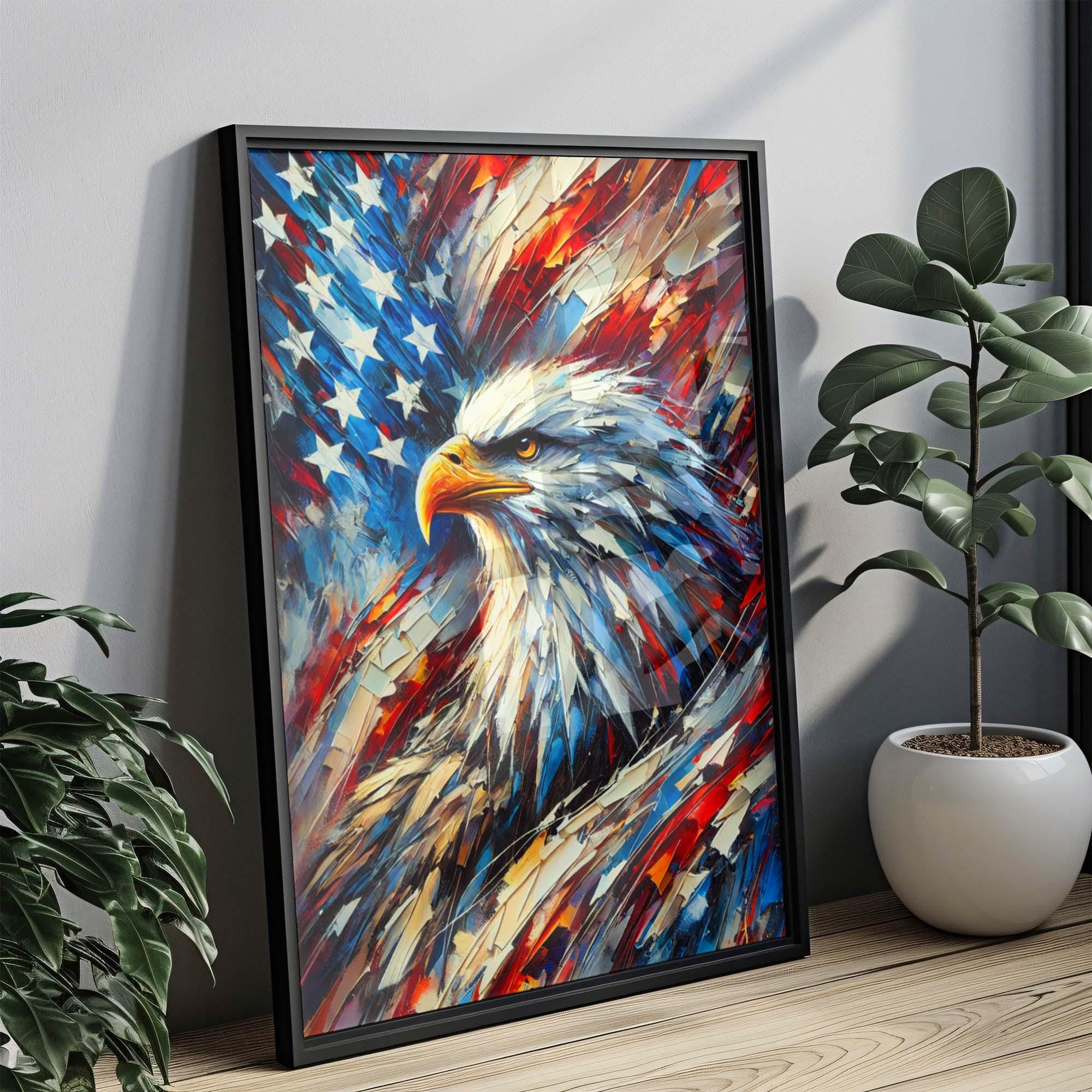 Bald Eagle Wall Art Abstract - United States