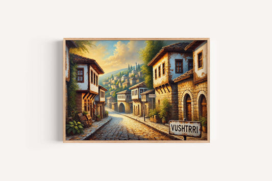 Vushtrri Art Print - Kosovo City Wall Art, Travel Poster, European Home Decor, Vushtrri Gift, Housewarming & Travel Wall Decor