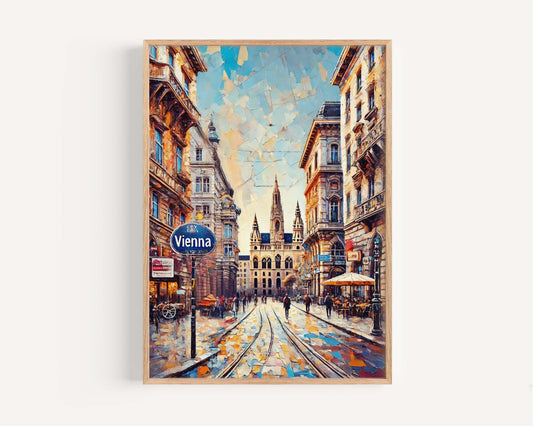 Vienna Art Print - Austria City Travel Poster, European Wall Decor, Vienna Travel Print, Housewarming Gift, Austria Artwork