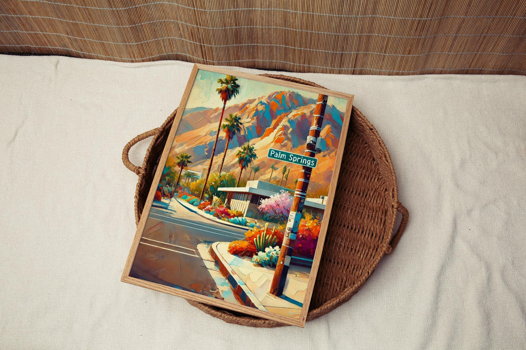 Palm Springs Retro Wall Art - Palm Springs, California, USA