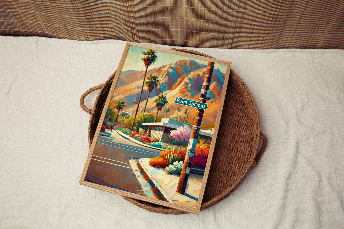 California Palm Springs Wall Art - Travel Print, Housewarming Gift, US Art Decor, California Gift, Retro Travel Poster