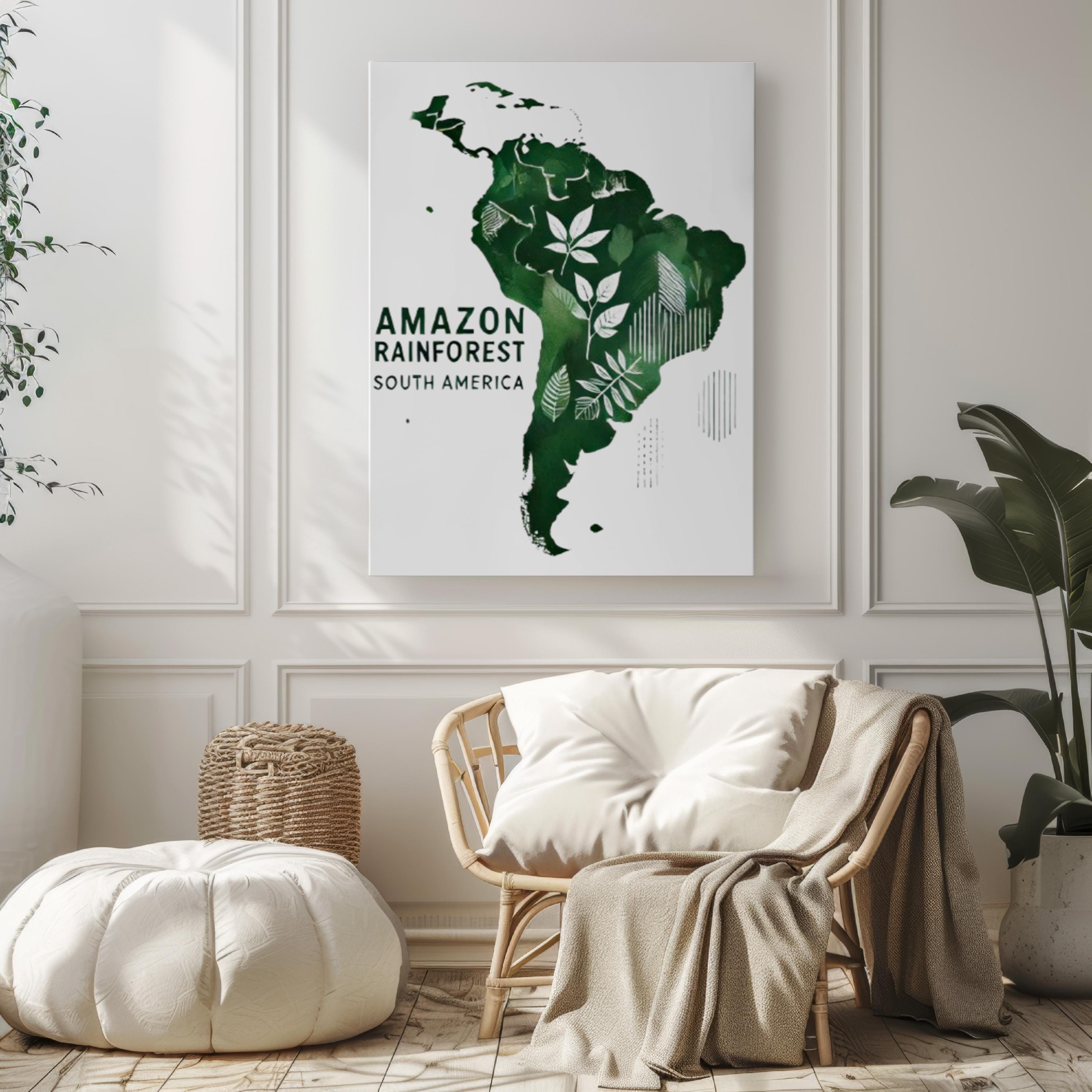 Amazon Rainforest Wall Art – South America Travel Print, Nature Home Decor, Unique Housewarming & Gift Idea