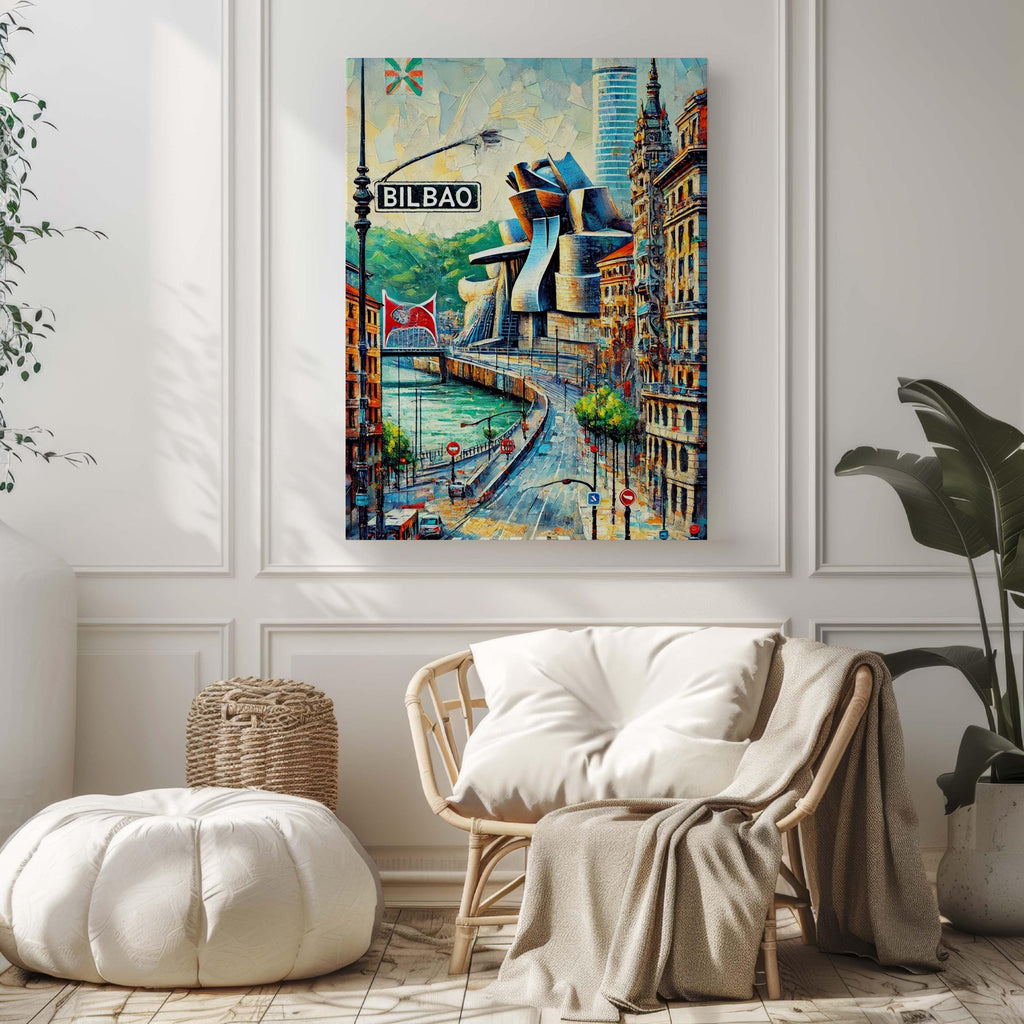 Bilbao Travel Print - Bilbao, Spain