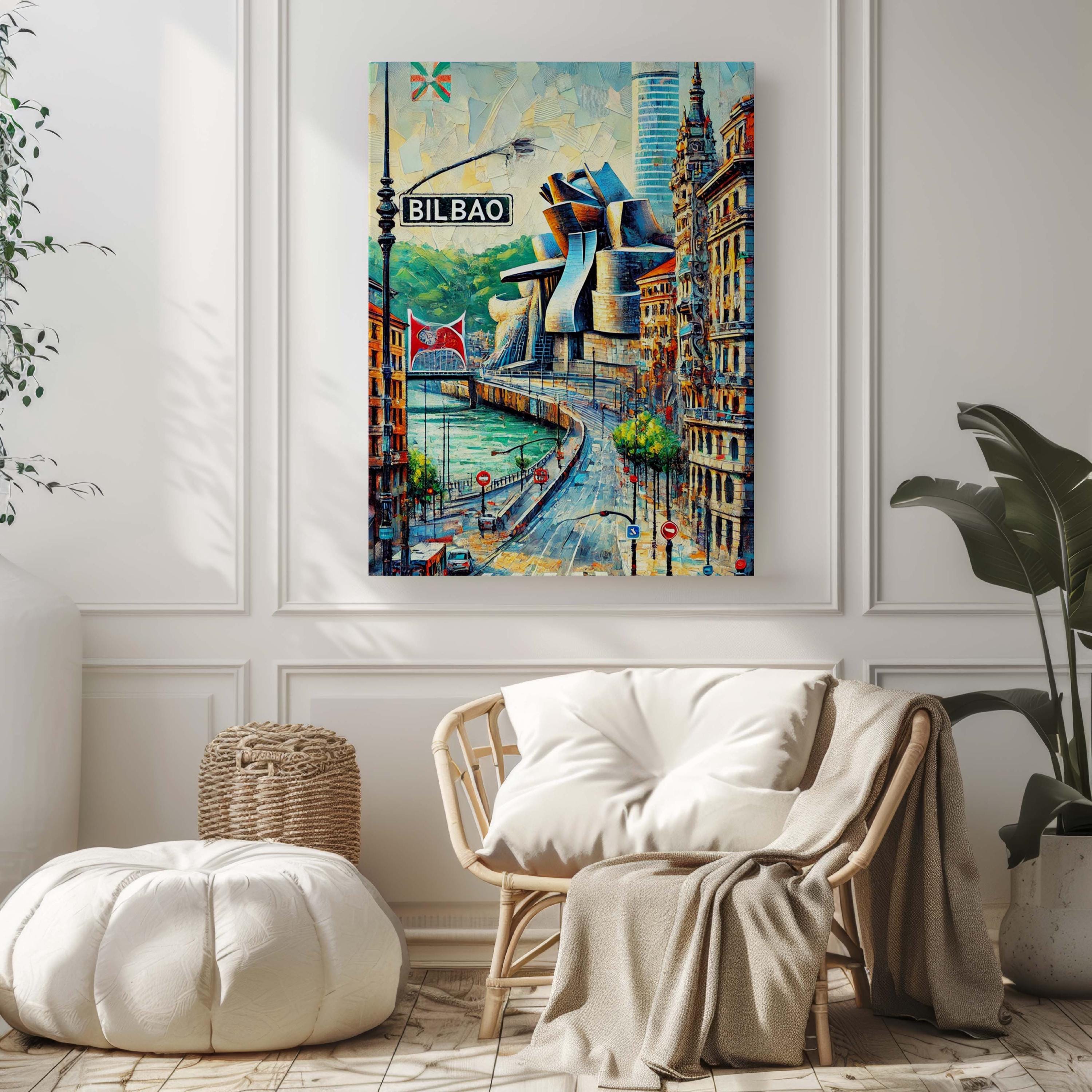 Bilbao Travel Print - Bilbao, Spain