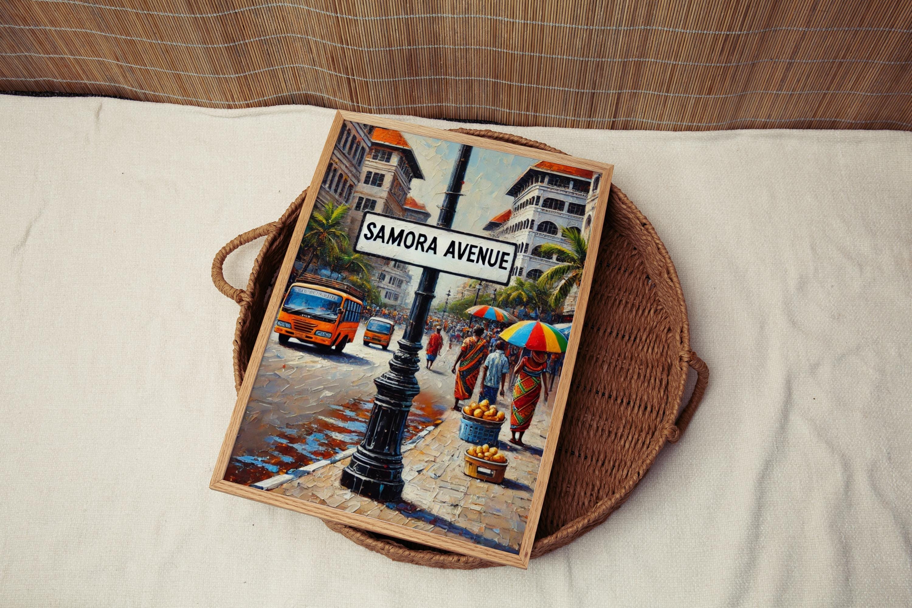 Samora Avenue Wall Art, Dar es Salaam Print, Tanzania Art, City Street Scene, Travel Souvenir, Home Decor, African Art, Personalized Gift