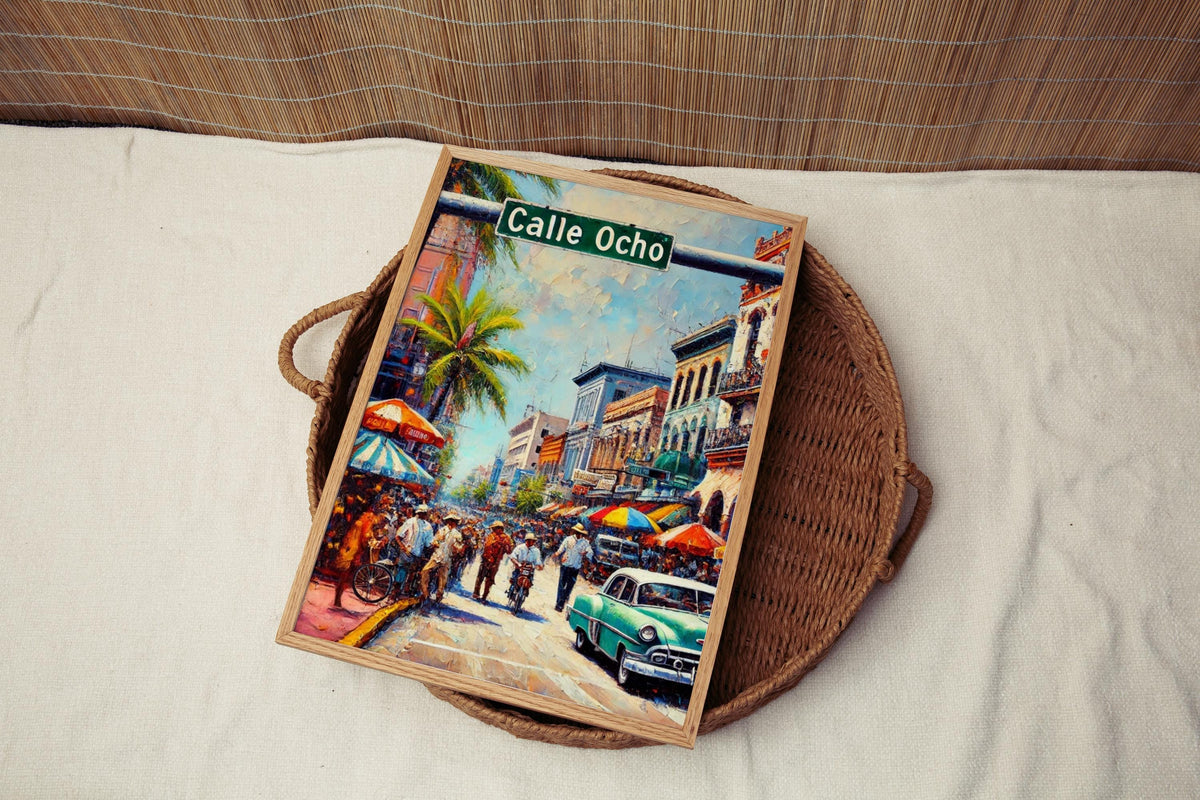 Calle Ocho Print Colorful - Miami, Florida, USA