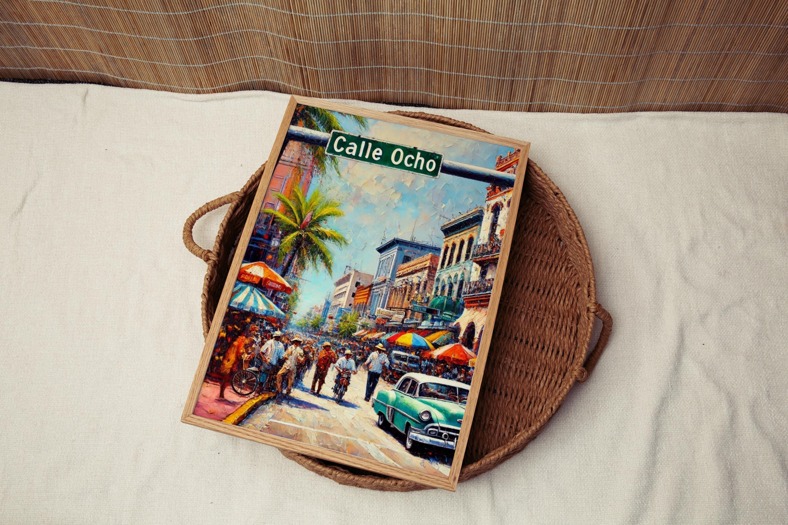 Calle Ocho Print Colorful - Miami, Florida, USA