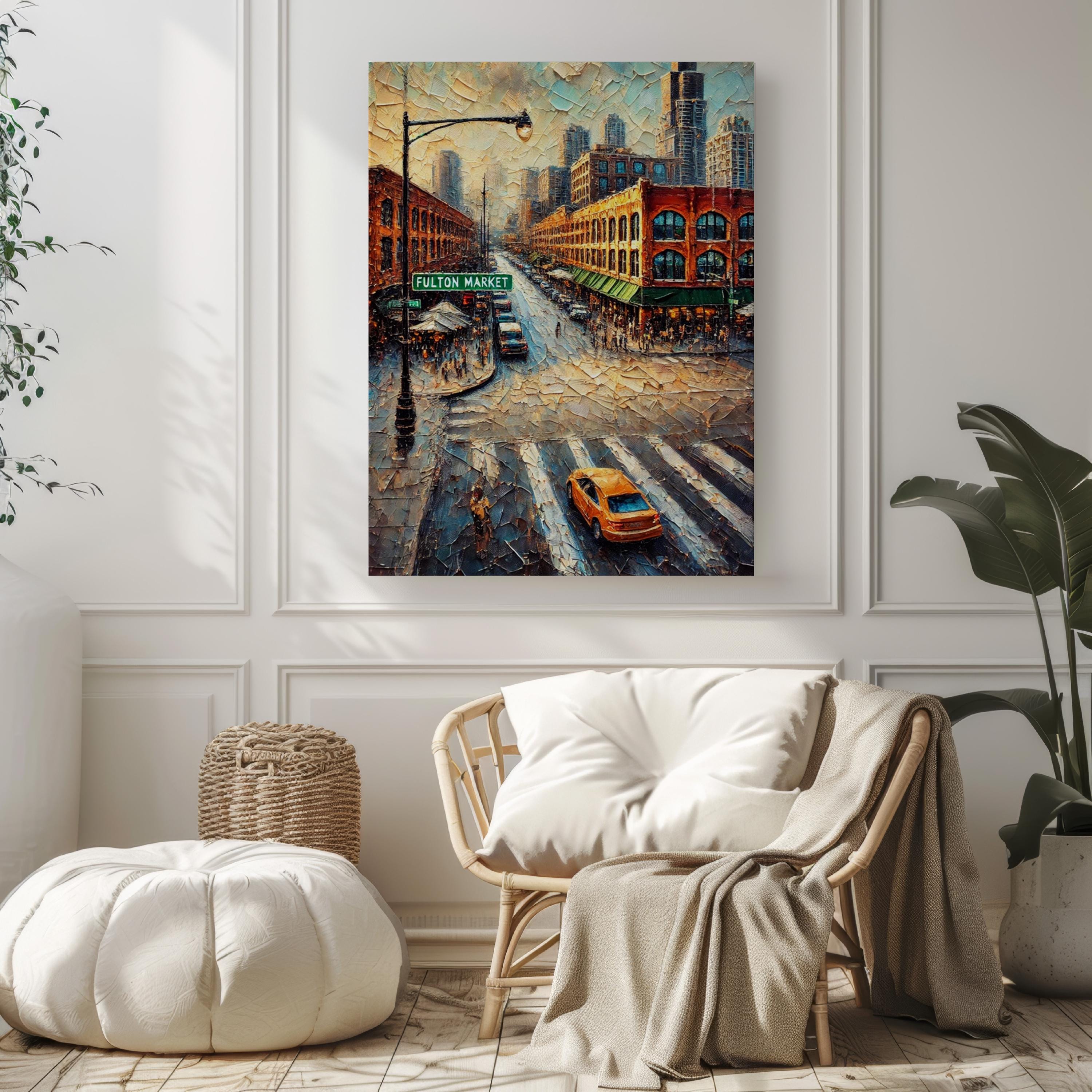 Fulton Market Poster Travel - Chicago, Illinois, USA