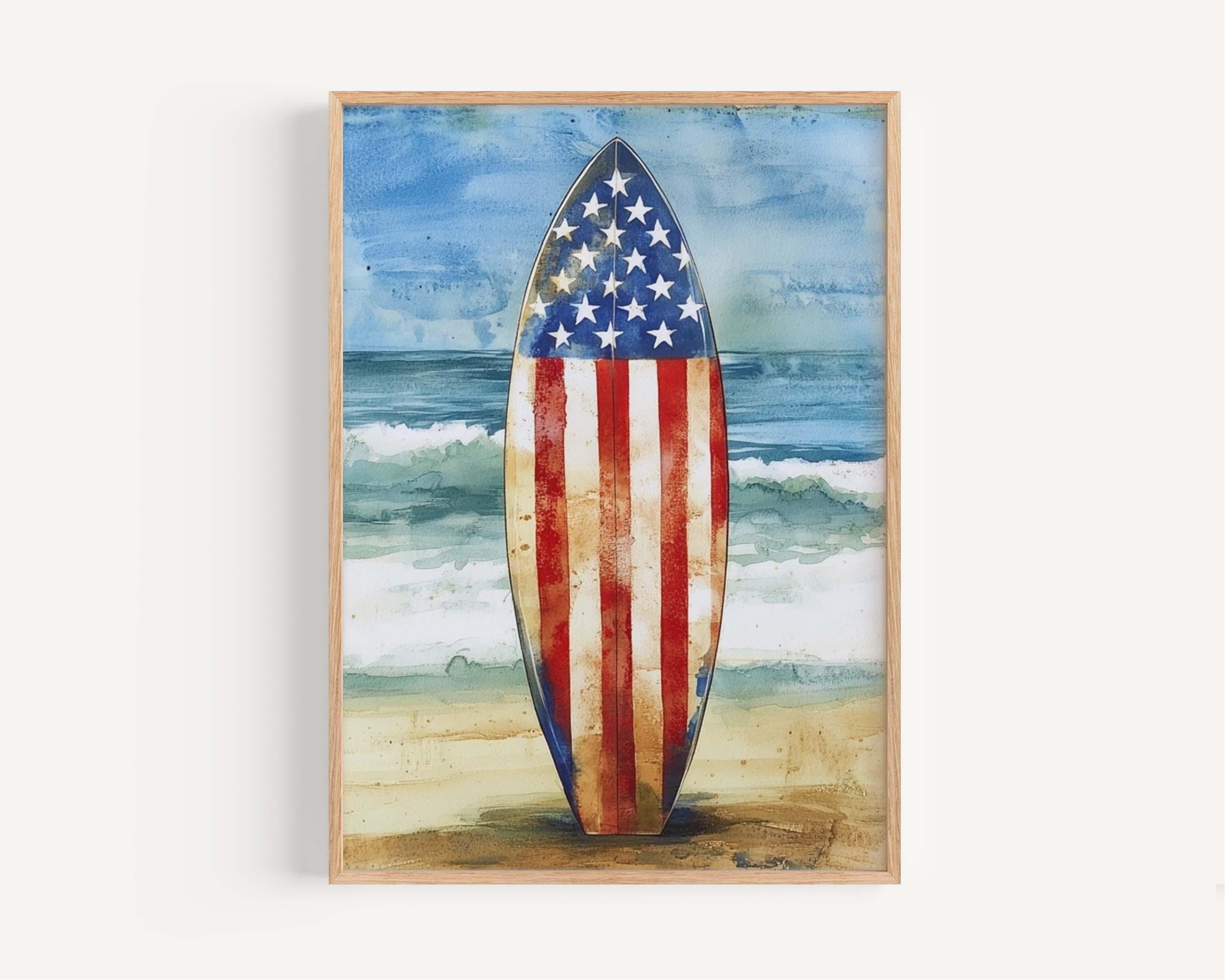 Surfing Wall Art Patriotic - United States