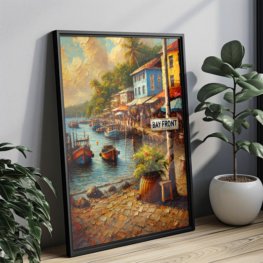 Bay Street Wall Art, Roseau Print, Dominica Art, Scenic Street Sign, Travel Souvenir, Travel Poster, Home Decor, Personalized Gift