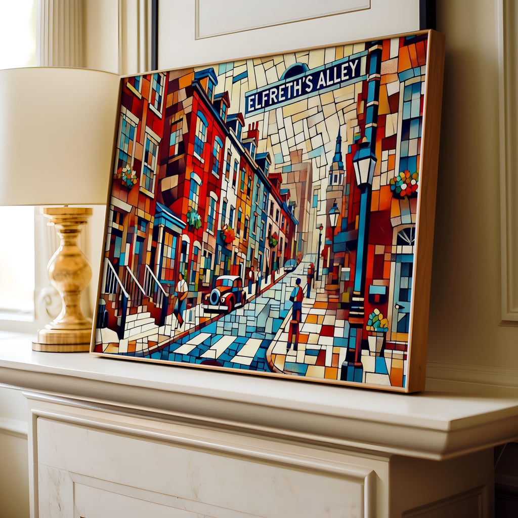 Elfreth's Alley Print - Philadelphia, Pennsylvania, USA