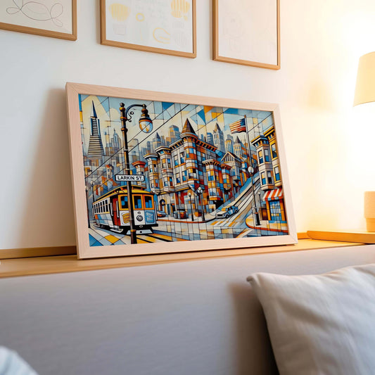 Larkin St Print San Francisco Wall Art, California Travel Poster, Housewarming Gift, Modern Cityscape Decor, California Art Gift