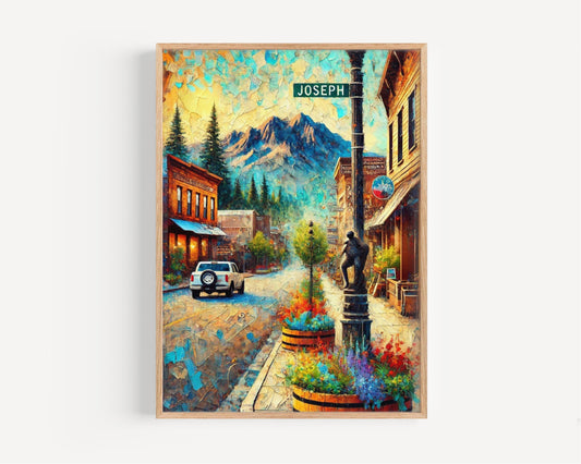 Oregon Wall Art Joseph Print Travel Poster & Souvenir, American Art, Housewarming Gift, Unique Oregon Decor Idea
