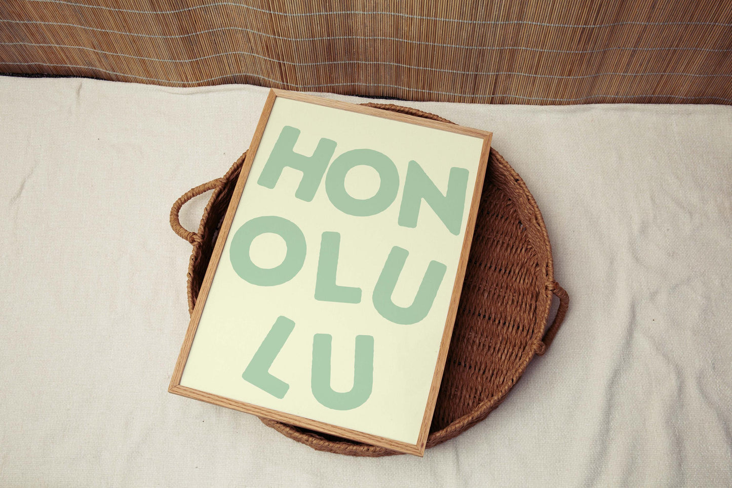 Dorm Honolulu Wall Art, Hawaiian Tiki Poster, Tropical Island Decor, Boho Dorm Room Artwork, Island Vibe Home Decor, Beachy Wall Print