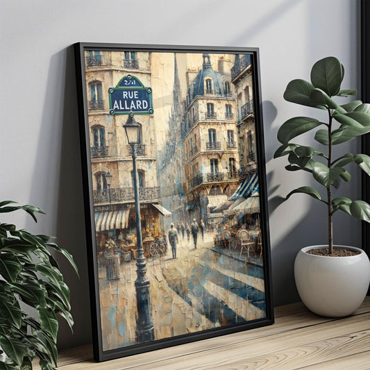 Rue Allard Wall Art France Print, European Travel Poster, Cityscape Decor, French Countryside Gift, Museum-Grade Fine Art Paper
