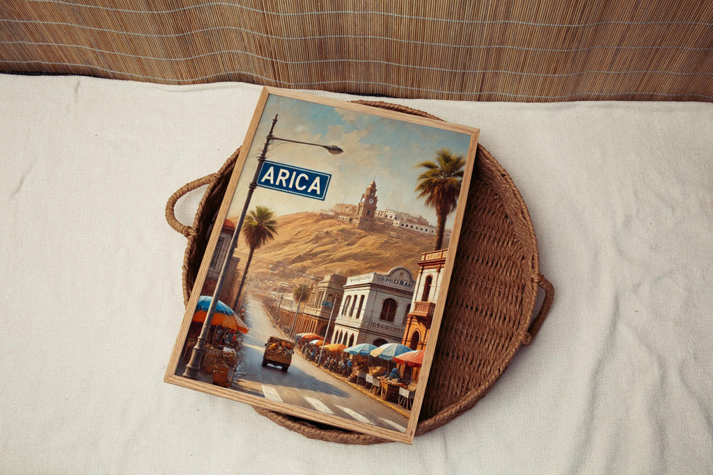 Chile Wall Art Arica Print Travel Poster South American Gift Housewarming Decor Chile Souvenir Map Artwork