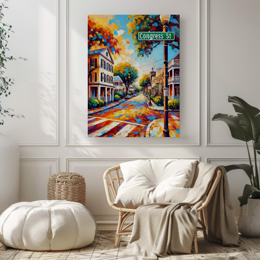 Congress Street Print - Charleston, South Carolina, USA