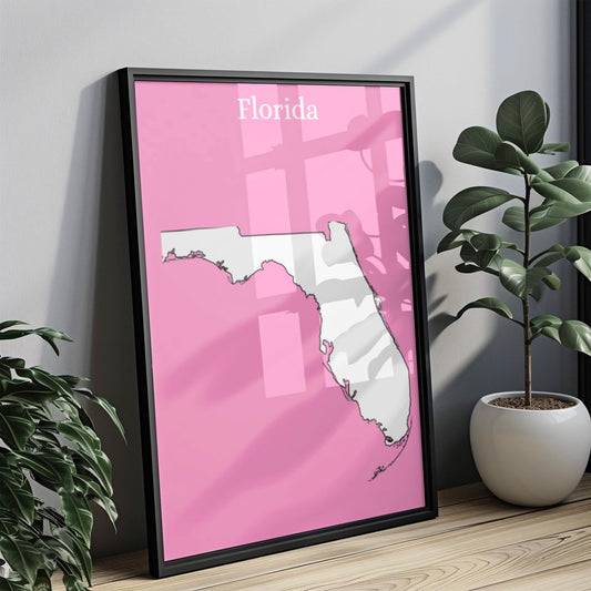 Florida Wall Art Print for College Dorm & Home Decor, Travel-Inspired Wall Artwork, Perfect Housewarming Gift Idea