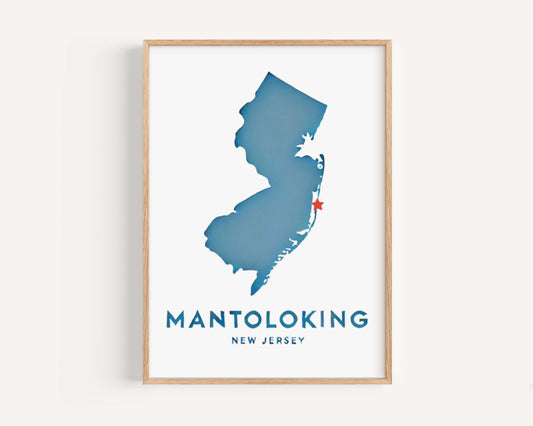 Mantoloking Print - New Jersey Wall Art, Coastal Home Decor, Travel Gift, NJ Beach Housewarming & College Dorm Decoration