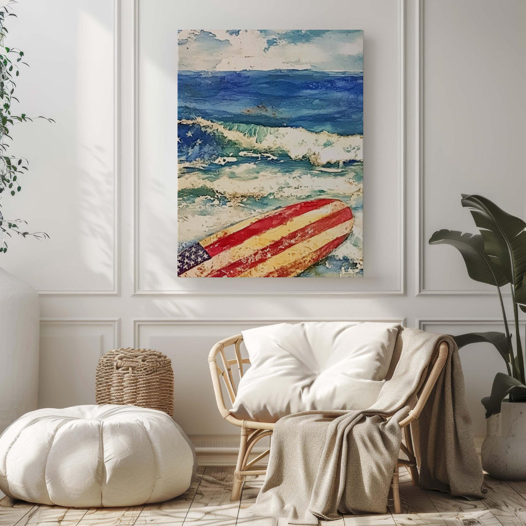 Surfing Wall Art Patriotic - United States