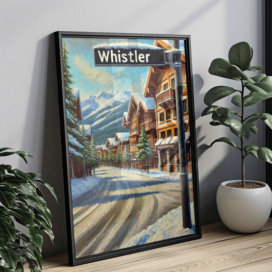 British Columbia Whistler Wall Art Print – Travel Poster, Canada Gift, British Columbia Home Decor, Housewarming & Travel Wall Decor