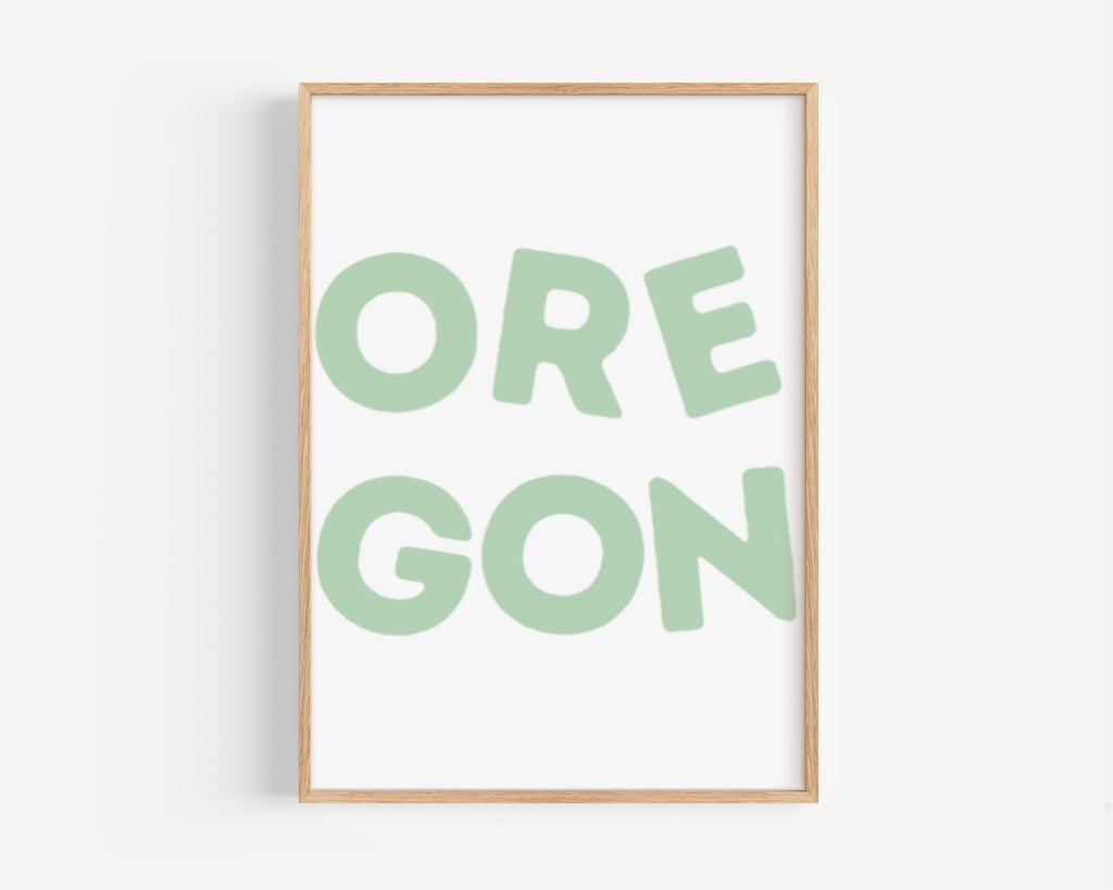 College Art Print Decor - Oregon, USA