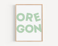 College Art Print Decor - Oregon, USA