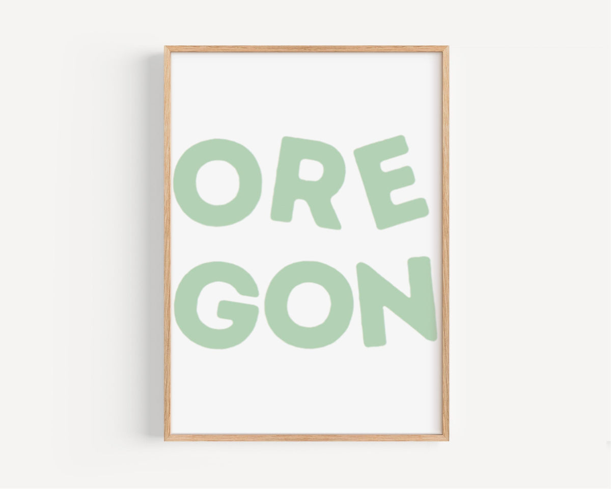 College Art Print Decor - Oregon, USA