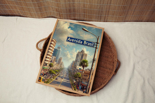 Peru Avenida Brasil Wall Art Print - Lima Travel Poster, Peru Decor, Housewarming Gift, South America Travel Art